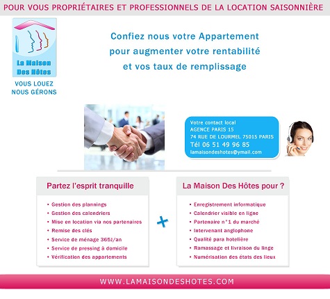 location appartements touristiques sur paris