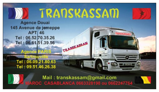 Transport bagage colis marchandise maroc europe
