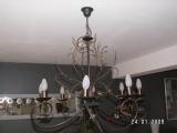 Ensemble lustre 8 ampoules + lampadaire 1 ampoule