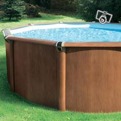 Piscine imitation bois Bengalia, Ø 432 cm x H. 125