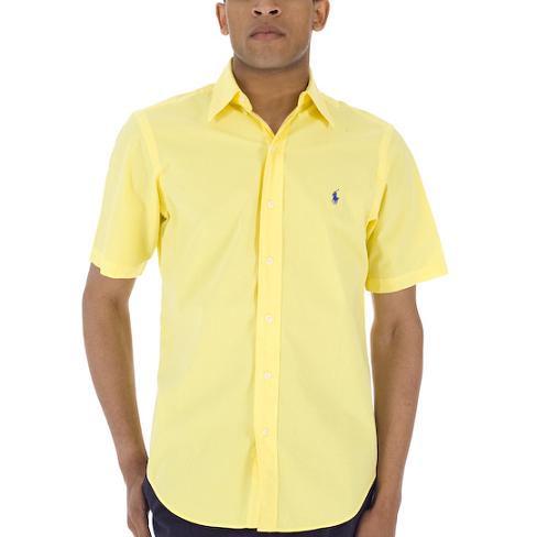 Ralph Lauren Chemise jaune clair a boutons